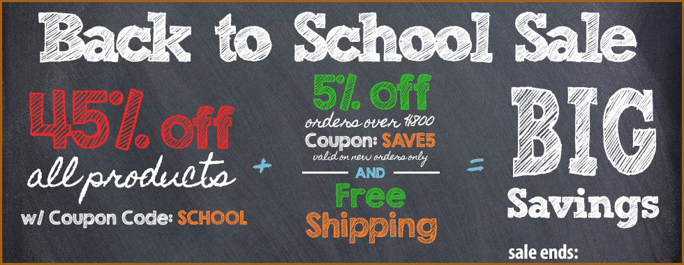 45% off Back to School Sale!