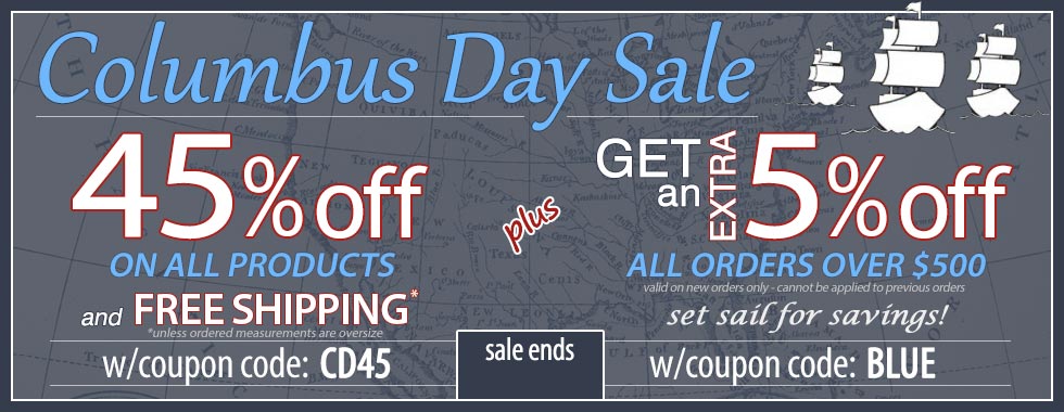 45% off Columbus Day Sale